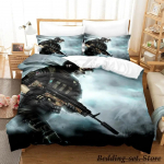 M&auml;ng Call of Duty Simon Ghost Riley Voodipesukomplekt Joonisfilm Anime Kolmeosaline Komplekt T&auml;iskasvanu Laps Magamistuba Tekikotikomplektid 3D Laske M&auml;ng AU Single 140x210cm