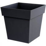 Pot de fleur Carr&eacute; 40 cm - EDA &ndash; Toscane - 39 x 39 x H.39 cm - 38 L - Gris Anthracite