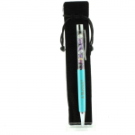 Pierres et Min&eacute;raux. Stylo min&eacute;raux Charo&iuml;te de Russie. Couleur Bleu turquoise.