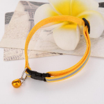 Nailontriibuline helendav kaelarihm koertele lemmikloomade aksessuaarid &ouml;&ouml;ohutus helkur koera kaelarihm Fluorestseeruv v&auml;ikese keskmise koera kaelakee 32cm must