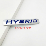 3D Metal HYBRID Car Rear Bumper Trunk Letter Badge Front Door Side Sticker Emblem Compatible With All hybrid Versions Of Cars J