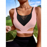 Moodne joogavest naistele, jooksmine, fitness, varrukateta maika, j&otilde;usaal, sport, l&uuml;hike top S roosa