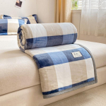 Pehme Tekk Soe Korallfliisist Tekk Lilleline Multikas Ruuduline Talvine Linu Voodikate Diivani Visketekk Masinpestav Vaba Aja Kate 150x200cm sinine