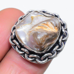Biwa Pearl Handmade 925 Sterling Silver Jewelry Ring Size 7 r9t17