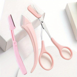 1 tk Poolkuu Kulmuk&auml;&auml;rid + 1 tk Roosa Kulmuk&auml;&auml;rid + 1 tk Roosa Kokkupandav Kulmuk&auml;&auml;rid, Roosa Kulmuklamber Sisseehitatud Kammiga 3PCS