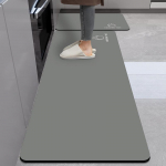 Marmorimustriga K&ouml;&ouml;gi &Otilde;livastane Diatomiitmuda Matt: Vett imav, Kiiresti kuivav, Libisemiskindel, Lihtne hooldada. 60*90+60*150CM 2-piece Set