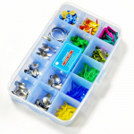 1 set Dental Metal Matrice Wedges set Matrix Ring Delta Dental Rubber Elastic Wedge Plastic Wooden Wedge 1 box set