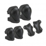 6 tk/komplekt lastele uisutamise kaitsevarustuse komplekt p&otilde;lve- ja k&uuml;&uuml;narnukipadjaga randmekaitsmega rulluisutamiseks, rula, t&otilde;ukeratta ja jalgrattas&otilde;idu ohutusvarustus must