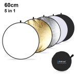 PULUZ 60cm 5 in 1 (H&otilde;be / L&auml;bipaistev / Kuld / Valge / Must) Kokkupandav fotostuudio helkurlaud