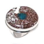 Wild Horse v&auml;&auml;riskivi k&auml;sitsi valmistatud 925 sterlingh&otilde;be ehted s&otilde;rmus suurus 8.5 a0G88