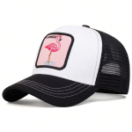 Suvine Flamingo Tikandiga Basepallim&uuml;ts Unisex Hingav V&otilde;rk-M&uuml;tsid Moodne Hip Hop V&otilde;rk-Kork Golfim&uuml;tsid Kingitus