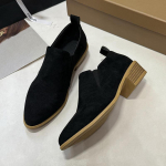 Uued Naiste Kingad Retro K&otilde;rged Kontsad Terava Ninaga Suede Naiste Keskmised Kontsad Vabaaja Kingad Suurused 35-43 36 must