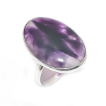 Sage Amethyst Handmade 925 Sterling Silver Jewelry Ring Size 7 r6j17