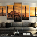 5 t&uuml;kki Dekoratsioon Maalimine L&otilde;uenditr&uuml;kk Sinise mo&scaron;ee pildid Seinakunsti plakat Elutoa sisekujundus Moodne modulaarne kunstiteos Ilma raamita 20x35cm*2 20x45cm*2 20x55cm*1