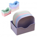 10 tk Luus&uuml;litamise taldrik alusega Plastikust suupistevaagen kommide, puuviljade, k&uuml;psiste, koogi jaoks K&ouml;&ouml;gi tarvikud S