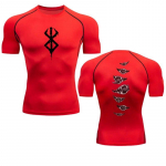 Anime Berserk Guts meeste kompressioons&auml;rk Fitness Sport Jooksmine Tight J&otilde;usaalis&auml;rgid Sportlikud Kiiresti Kuivavad T-s&auml;rgid Suvine XL