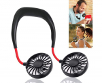Isiklik ventilaator - AUCUNEARY - Mini ventilaator - Laetav USB-ga - Kiivri disain - Must must