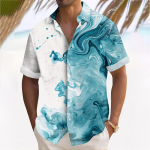 Hawaii s&auml;rk meestele, meeste vintage n&ouml;&ouml;pidega keeglis&auml;rgid l&uuml;hikeste varrukatega suvine rannas&auml;rk XXL