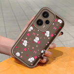 Pehme silikoonist ruudukujulise redeliga printimismustriga telefoni korpus, t&auml;iskaanega kaamera p&otilde;rutuskindel kaitse kummist &uuml;mbris Xiaomi Redmi jaoks Xiaomi Poco C75 5G valge