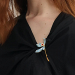 Flower Brooch Pin Copper Coat for suits Christmas Prom Banquet