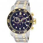 Invicta Pro-Diver Kronograaf Sinine sihver 0077 Meeste k&auml;ekell sinine