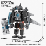 MOOXI Skibidi Tualettlaagri Komplekt MOC Klotsid M&auml;ng Super Titaan Boss Woofer TV Kaamera K&otilde;lar Sireen Mees Boss Ehitusklotsid Laste M&auml;nguasjad