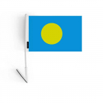 Drapeau adh&eacute;sif - Palaos - 14 x 21 cm - Pol&uuml;ester - L&eacute;ger - Recto/verso