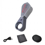 10X/20X/30X Luubi l&auml;&auml;ts K&auml;eshoitav Silmalupp Kaasaskantav Luup LED-valgusega Ehted Markide M&uuml;ndikogu Inspektsioon 30X