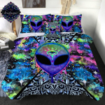 Trippy Tulnuka Tekikate Komplekt Suur Tulnuka Kolju Voodipesu Komplekt Ps&uuml;hhedeelne Kosmos Akvarell V&auml;rviline Suur Suurus Voodikate Tulnuka Kingitus EU Double(200x200cm)