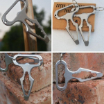 All in 1Pc Camping Equipment EDC Gear Multi Tool Angle Wrench / Screwdriver / Opener Survival Kit