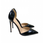 Naiste K&otilde;rged Kontsad Must L&auml;ikiv Tald Br&auml;nd K&otilde;rged Kontsad Alasti Must Lakk Nahk 8cm 10cm 12cm Seksikad Terava Ninaga Pulmakingad 34-4 33