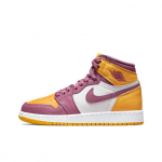 Air Jordan 1 Retro High OG GS Brotherhood Laste tossud Kuldne University-Gold Hele-Bordeaux 575441-706 36.5