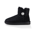UGG Bailey Button Bling Lamba Nahast Soojad Lihtsad Mugavad Lumesaapad Naiste saapad Must 1016554-BLK 36