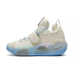 Li Ning All City 8 Cloud amortisatsiooni ja tagasil&ouml;&ouml;giga keskmise k&otilde;rgusega korvpallijalatsid Meeste korvpallijalatsid Valge Sinine YKBS114-45 40⅓