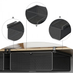 for Drawer, Metal Sock Organizer under Shelf S Black