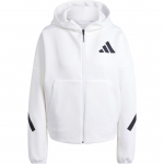Adidas ZNE. T&otilde;elise tervenemise sari FW24 Veekindel t&auml;is-lukuga kapuutsiga jakk Naiste jakid Valge JE7849 XS