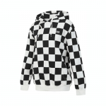 Vans Big Checker Moodne Mugav Mitmek&uuml;lgne V&auml;rviplokk Ruuduline Kolledži stiilis Pullover Pikkade varrukatega Huppar Naiste hupparid Must Valge VN000GQVCTT S