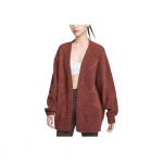 Nike Sportswear Phoenix Cozy Boucle Mugav Pehme Mood &Uuml;hev&auml;rviline Kootud Kampsun Naiste Topp Punakaspruun FZ1712-218 L