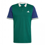 Adidas Tennis Heritage Logo niiskust juhtiv pusa Moodne l&uuml;hikeste varrukatega polos&auml;rk Meeste polos&auml;rgid &Uuml;likooliroheline JC6745 L