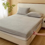 Kvaliteetne pehme sametist voodilina elastsete ribadega libisemiskindlad reguleeritavad madratsikatted &uuml;hele kaheinimesevoodile, 160x200 cm Bed sheet (90x200x25cm) h&otilde;bedane hall v&auml;rv