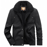 Talvine noorte polsterdatud jakk Meeste polsterdatud l&uuml;hike puuvillane jakk Lapel Cargo vabaaja jope 5XL must