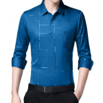 Turn Down Collar Stripes Meeste &uuml;herealine &auml;ris&auml;rk 3XL heleroheline v&auml;rv