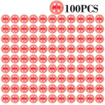 100 tk LED Lauan&otilde;ude Matt Tass Helendav Kleebis V&auml;rviline Vilkuv Pudelikleebis Valgust kiirgav Alus Matt Leti Baarivalgustus 6cm