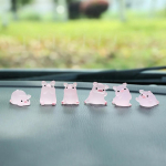 6 tk/komplekt Vaigu v&auml;ike roosa p&otilde;rsa ornament auto tahavaatepeegli kaunistus v&auml;ikesed kaunistused auto interj&ouml;&ouml;ri aksessuaarid armsad noctilucent kingitused roosa