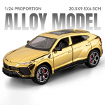 1/24 Lamborghini URUS Bison Maastur Sulamist Valatud M&auml;nguauto Mudel Heli ja Valgusega Laste M&auml;nguasi Koguja S&uuml;nnip&auml;evakingitus kuld