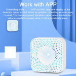 Tuya WiFi intelligent &otilde;hukvaliteedi monitor 6 &uuml;hes &otilde;hupuhastaja PM2.5 formaldeh&uuml;&uuml;d lenduvad orgaanilised &uuml;hendid CO2 temperatuur niiskus valge