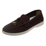Kevadine Jalutusk&auml;ik Mokassiinid Naiste Lamedad Kingad Retro Suede Nahk Tutt Metallist Sisse libistatavad Laisad Kingad Mules S&otilde;idukingad Vabaaja Mokassiinid 39 kohv