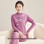 Hongdou Women's Fleece-Lined Thermal Underwear Set M 165/90