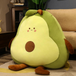 Hiiglaslik Avokaado T&auml;idisega Pl&uuml;&uuml;sist M&auml;nguasi Kawaii Puuviljanukk Multifilm Padi Pehme Pl&uuml;&uuml;sist Padi Laps Beebi T&uuml;drukute S&uuml;nnip&auml;evakingitus 50cm valge