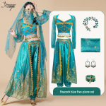 Printsess Jasmiini k&otilde;hutantsu kost&uuml;&uuml;m - Eksootiline India stiilis esinemiskomplekt t&auml;iskasvanutele Large